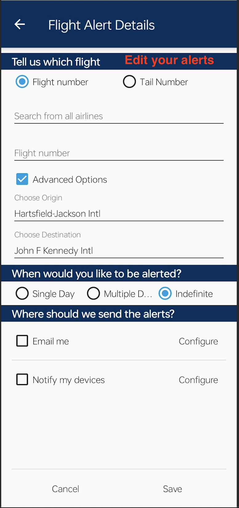 How Do I Edit The Alerts On My Android FlightAware App? – FlightAware